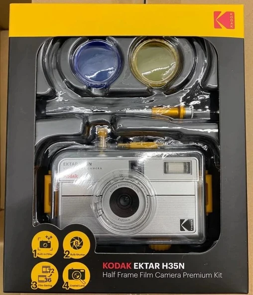 KODAK EKTAR H35N Yarı Çerçeveli Fotoğraf Makinesi - Premium Kit - 8