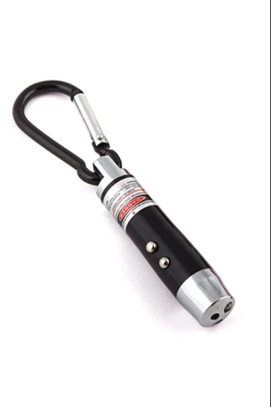 El Feneri Anahtarlık Işıklı Anahtarlık 3 Fonksyonlu Lazer Led Fener - Resim 2