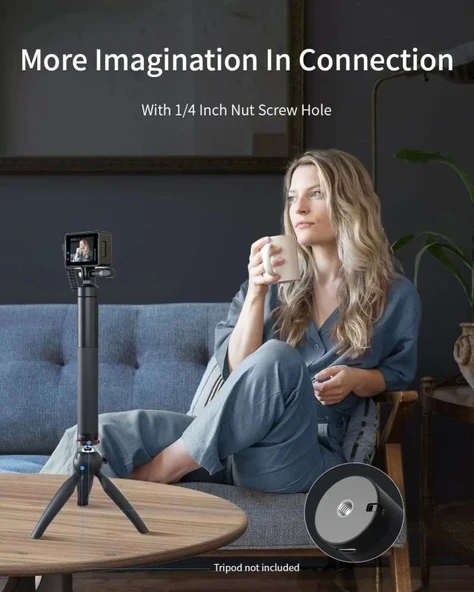 WOLFANG GB2200 Şarj Edilebilir Selfie Çubuğu - Resim 7