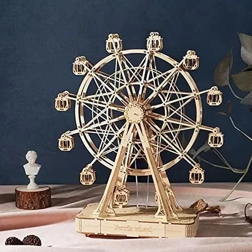 Rolife 3D Ahşap Yapboz Mekanik DIY El Sanatları Setleri - Dönme Dolap - 2