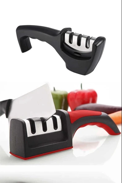 Profesyonel Bıçak Bileyici 3 Açılı Elmas Seramik Tungsten Çelik El Bıçakları Bileme ürün görseli