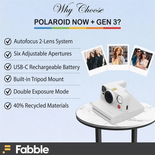 Polaroid Now+ 2. Nesil I-Tipi Anında Filmli Bluetooth Kamera - 3