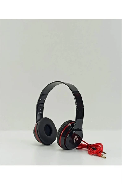 Siyah Kulak Üstü Portatif Katlanır Stereo Kulaklık - 2