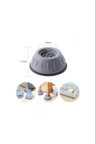 Gürültü Engelleyici Ve Kaymaz Titreşim Önleyici Kauçuk Ayak Pedleri Çamaşır Makinesi Stoper A1 - 2