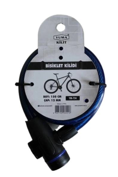 Yuma Ym- 734 150cm  Mavi Bisiklet Kilidi - 2