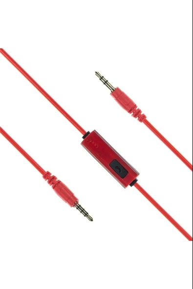 Kırmızı Kulak Üstü Portatif Katlanır Stereo Kulaklık - 4