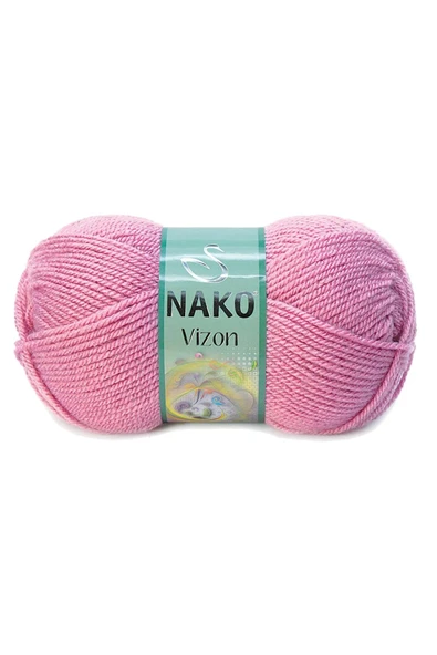 5 Adet Vizon Premium Akrilik El Örgü İpi Yünü Renk No:275 Gül Kurusu - Resim 2