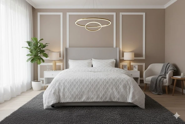 JAKARLI  SAKALLI YATAK ÖRTÜSÜ TEK KİŞİLİK EVA KREM - Resim 2