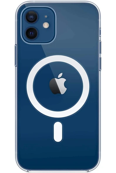 Iphone 12 Kılıf Kamera Lens Korumalı Magsafe Destekli Şeffaf Darbe Emici Sert Kapak - 4