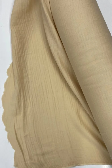 Çok Amaçlı Müslin Pamuklu Bebek Örtü ve Battaniye Kumaşı Müslin Bez Bej 80 ürün görseli