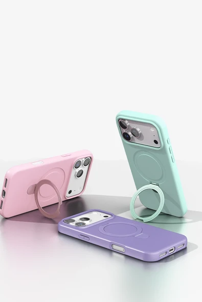 Zipax Apple iPhone 17 Pro Max Kılıf MgSafe Özellikli Standlı Kapak Azn-Regal - Resim 3