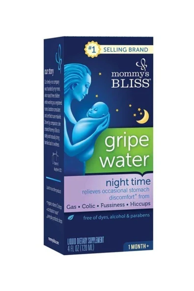 MOMMY'S BLİSS Gripe Water Night Time Gece Kullanım Gaz Damlası 120 ml - 1