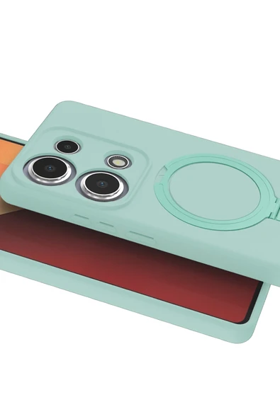 Zipax Xiaomi Redmi Note 13 Pro 4G Kılıf MgSafe Özellikli Standlı Kapak Azn-Regal - Resim 2