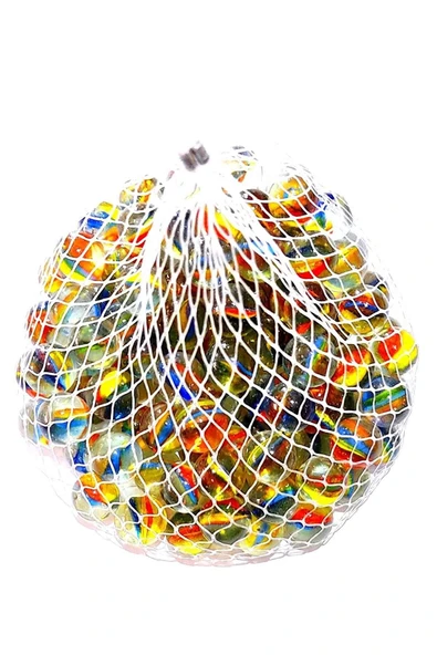 25 Adet Karışık Renk Cam Misket Bilye Oyuncak Cam Bilya Gülle - 2