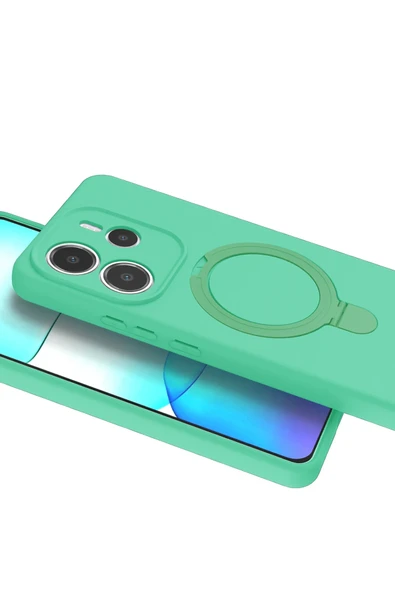 Zipax Xiaomi Redmi Note 14 4G Kılıf MgSafe Özellikli Standlı Kapak Azn-Regal - Resim 2