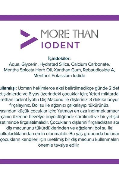 MORE THAN Iodent Diş Macunu 100 Ml - Resim 2