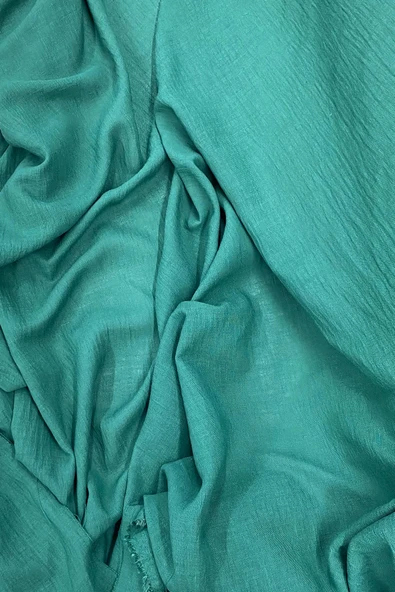 Keten Kumaş - Organik Kumaş - Perde Kumaşı - Ince Keten - Kıyafet Için Kumaş Örtü Koyu Yeşil - 2