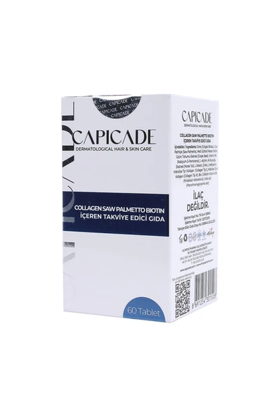 CAPİCADE Collagen Saw Palmetto Biotin İçeren Takviye Edici Gıda 60 Tablet - Resim 3