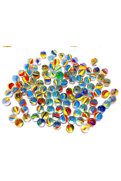 25 Adet Karışık Renk Cam Misket Bilye Oyuncak Cam Bilya Gülle - 5