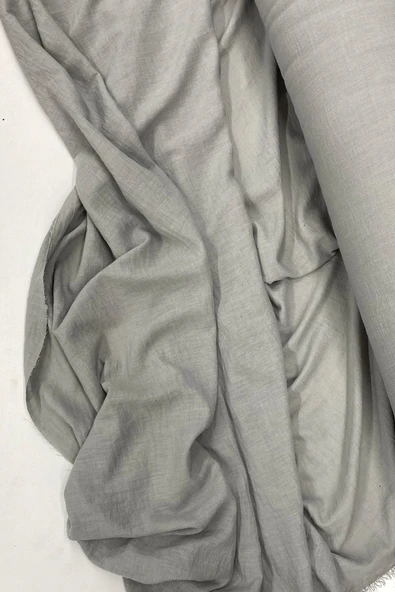 Keten Kumaş - Organik Kumaş - Perde Kumaşı - Ince Keten - Kıyafet Için Kumaş Örtü Gri 42 ürün görseli 1