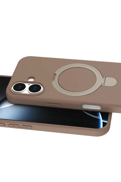 Zipax Apple iPhone 16 Plus Kılıf MgSafe Özellikli Standlı Kapak Azn-Regal - Resim 2