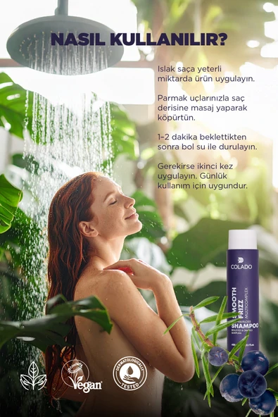COLADO Besleyici & Onarıcı Şampuan – Smooth Frizz Multicomplex Anti-Hairloss Shampoo (400 ml) - 4