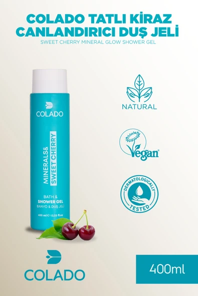 COLADO Tatlı Kiraz Canlandırıcı Duş Jeli – Sweet Cherry Mineral Glow Shower Gel (400 ml) - 1