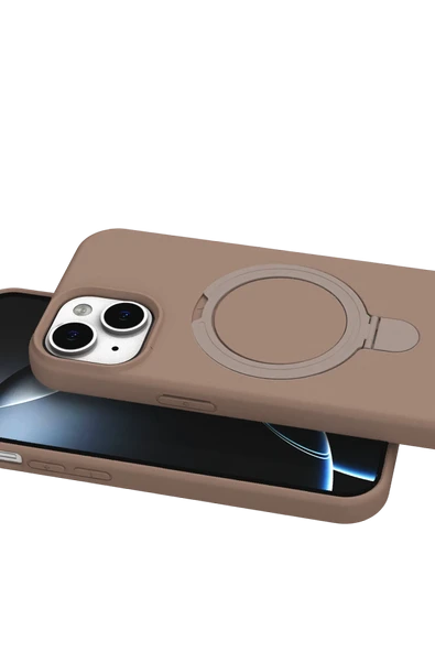 Zipax Apple iPhone 15 Kılıf MgSafe Özellikli Standlı Kapak Azn-Regal - Resim 2