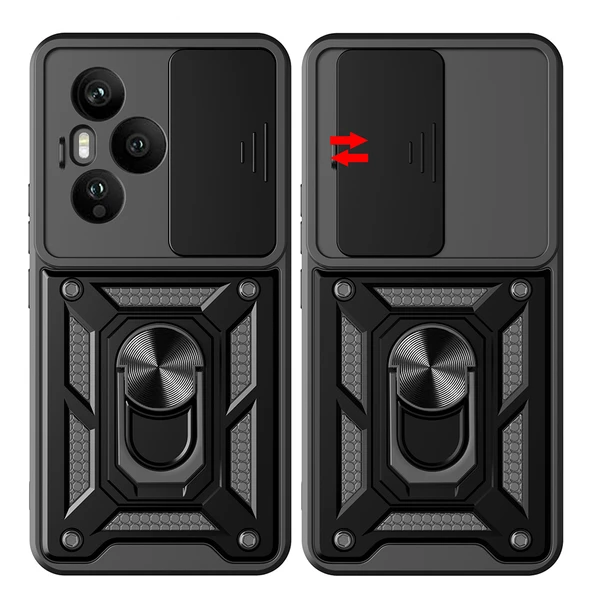 Zipax Honor 400 Pro Kılıf Kamera Korumalı Yüzüklü Standlı Zr-SrVega - Resim 2