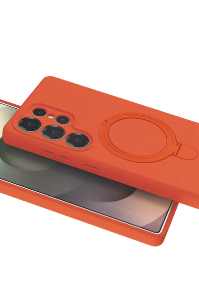 Zipax Samsung Galaxy S24 Ultra Kılıf MgSafe Özellikli Standlı Kapak Azn-Regal - Resim 2