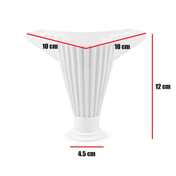 Mobilya Kanepe Koltuk Ünite Puf Ayağı 12 Cm Beyaz Baza Ayakları 4 Adet - 3
