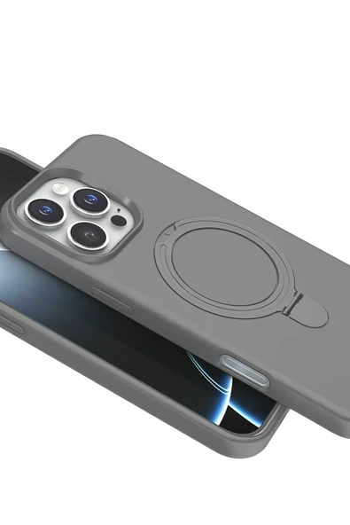 Zipax Apple iPhone 16 Pro Kılıf MgSafe Özellikli Standlı Kapak Azn-Regal - Resim 2