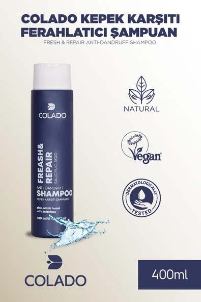 COLADO Kepek Karşıtı Ferahlatıcı Şampuan – Fresh & Repair Anti-Dandruff Shampoo (400 ml) - 1