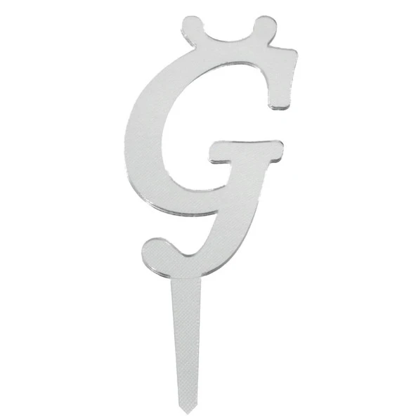 Aynalı Gümüş Pleksi Ğ Harfi