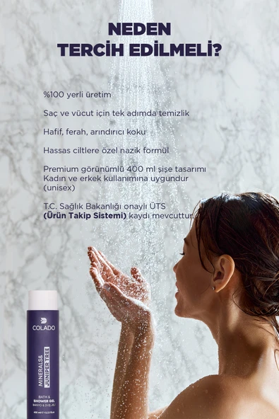 COLADO Ardıç Ferahlığı & Mineral Özlü Duş Jeli – Juniper Tree Mineral Purifying Shower Gel (400 ml) - 5