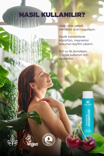 COLADO Tatlı Kiraz Canlandırıcı Duş Jeli – Sweet Cherry Mineral Glow Shower Gel (400 ml) - 4