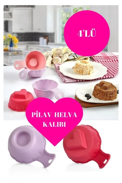Pratik Pilav Ve Tatlı Kalıbı 4 Adet Pilav Ve Tatlı Şekillendirici - 1
