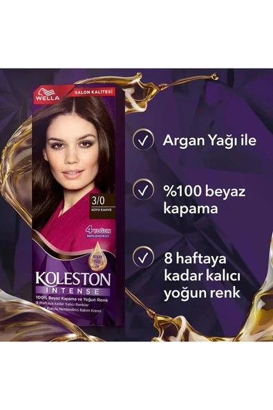 Koleston Intense Saç Boyası 3/0 Koyu Kahve - Salon Kalitesi - 6