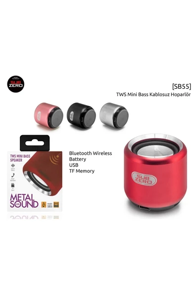 Mini Bass Speaker Bluetooth Güçlü Bas TF kart Uyumlu - 2