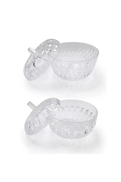 2'Li Mika Dekoratif Şekerlik Lokumluk Seti - Resim 3