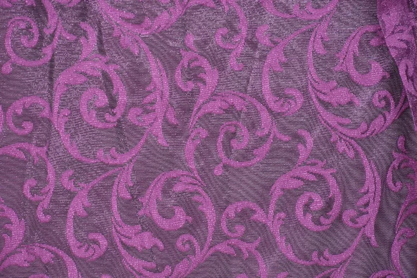 SULTAN 2 MOR RENK TEK KANAT Hazır dikilmiş Pileli Fon Perde 75*260 cm - Resim 3