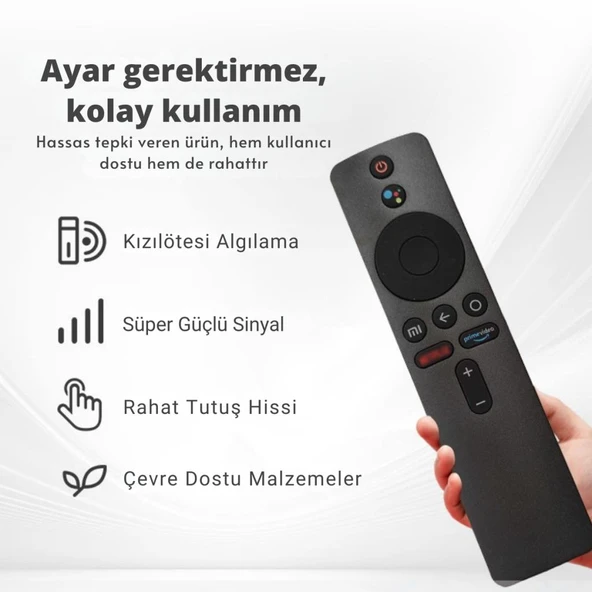 Coofbe Xiaomi Mi TV Stick Uyumlu KumadaNetflix Prime Tuşlu Xiaomi Mi TV Stick Uyumlu Kumanda TV Box Uyumlu Uzaktan kumanda - 8