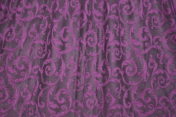 SULTAN 2 MOR RENK TEK KANAT Hazır dikilmiş Pileli Fon Perde 75*260 cm - Resim 2