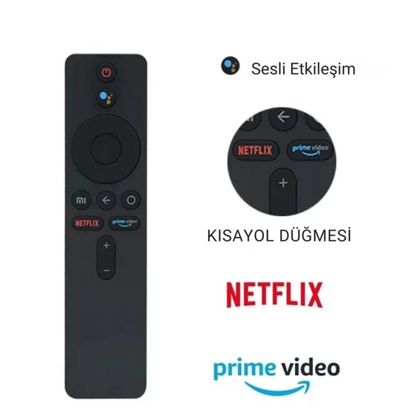 Coofbe Xiaomi Mi TV Stick Uyumlu KumadaNetflix Prime Tuşlu Xiaomi Mi TV Stick Uyumlu Kumanda TV Box Uyumlu Uzaktan kumanda - 4
