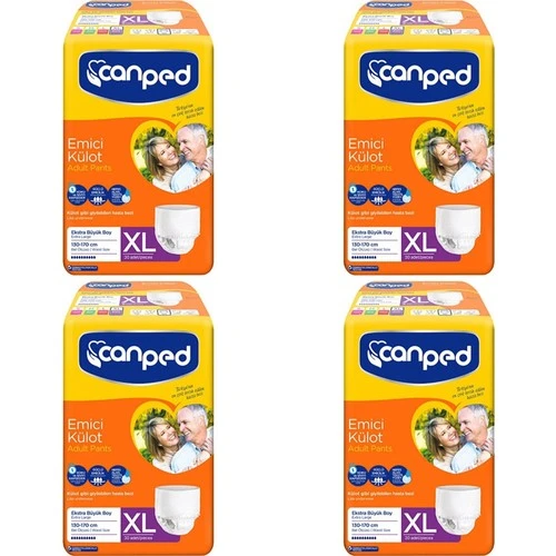 Canped Emici Külot Ekstra Büyük Boy XL 30'lu 4 Adet Hasta Bezi