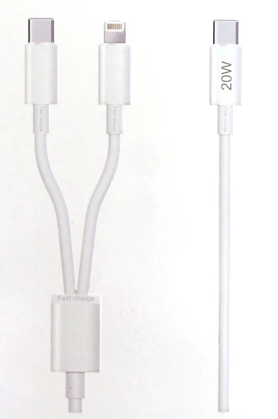 Yeni Nesil USB-C to Lightning USB-C Hızlı Şarj ve Data Kablosu 5.0A Hızlı Kablo 1 metre 20W - 3