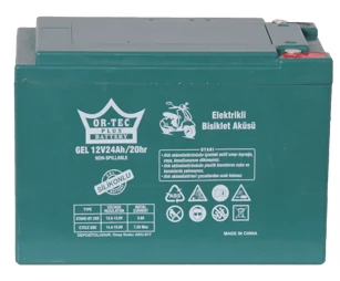 ORTEC 12V 24AH JEL AKÜ ELEKTRİKLİ BİSİKLET AKÜSÜ - 1