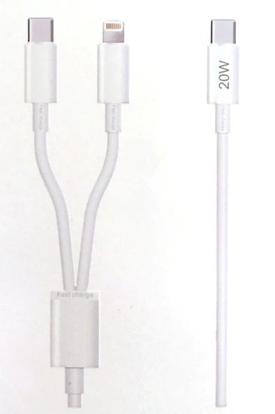 Yeni Nesil USB-C to Lightning USB-C Hızlı Şarj ve Data Kablosu 5.0A Hızlı Kablo 1 metre 20W
