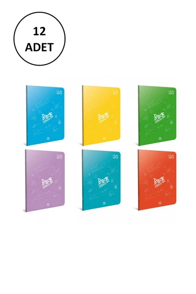 Gıpta Back Tel Dikiş PP Kapak Defter A4 60YP Düz 12 Adet ürün görseli 1