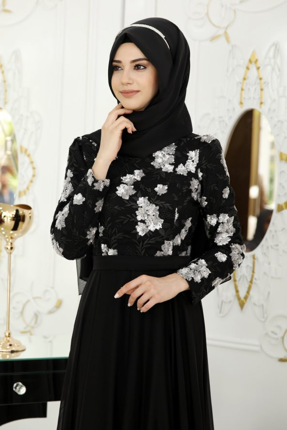 Pınar Şems - Çiğdem Abiye - Siyah - 3